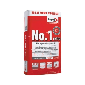 No.1 400 extra - wysokoelastyczna zaprawa klejowa S1 Sopro 22,5kg